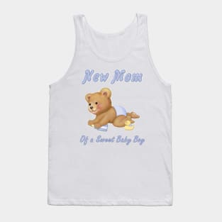 Crawling Teddy - New Mom of Boy Tank Top